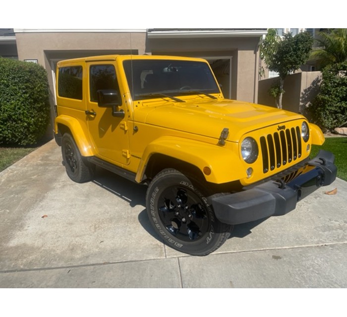 2015 Yellow Jeep Wrangler 2D Altitude Package Edition
