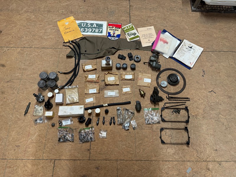 Misc. NOS parts, etc. for a 1953 M38A1 Willys Jeep