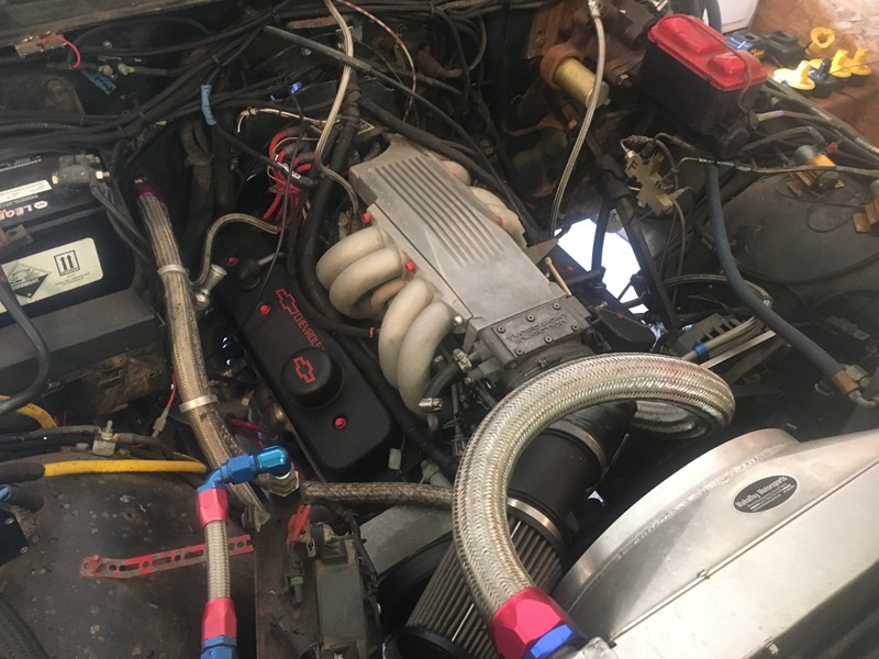 93 YJ with Small Block Chevy 2